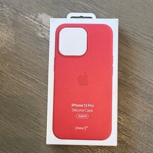 BRAND NEW Apple iPhone 13 Pro Silicone Case in RED, never used